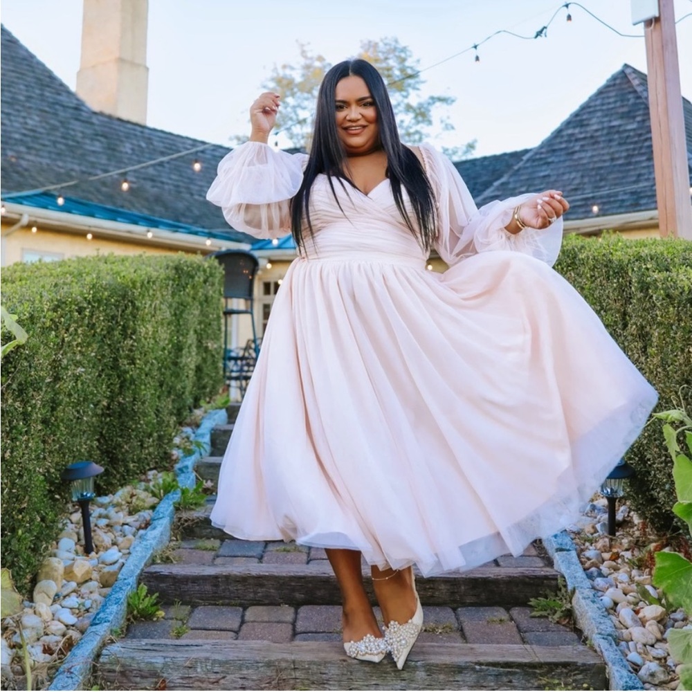 Nabela Noor X Eloquii tule blush dress - Picture 8 of 11